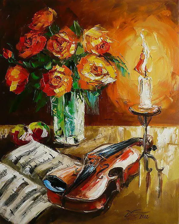 Dorota Łaz - Roses in a vase