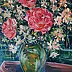 Joanna Kowalczyk-Stużyńska - Roses in a green vase