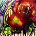 Marzena Salwowska, Rosen unter Dornen/Gras und Blume, Acrylgemälde, Tinte - Leinwand, 40 x 34