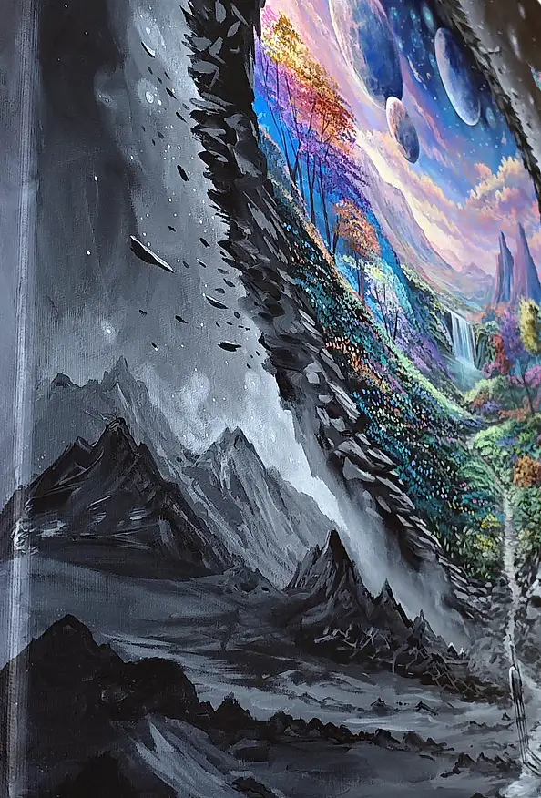 Martyna Mączka, Расцвет серого, Акрилова картина - холст, 90 x 90