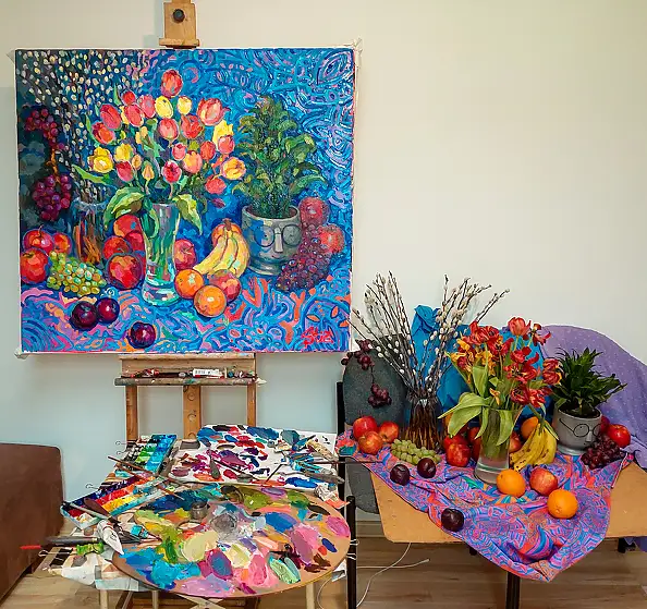 Anastasiia Kurkova, Rozkwitły Duch Wiosny, Obraz olejny - płótno, 100 x 90