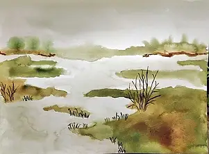 Agata Rak, Piscina, Acquarelli - carta, 29 x 21