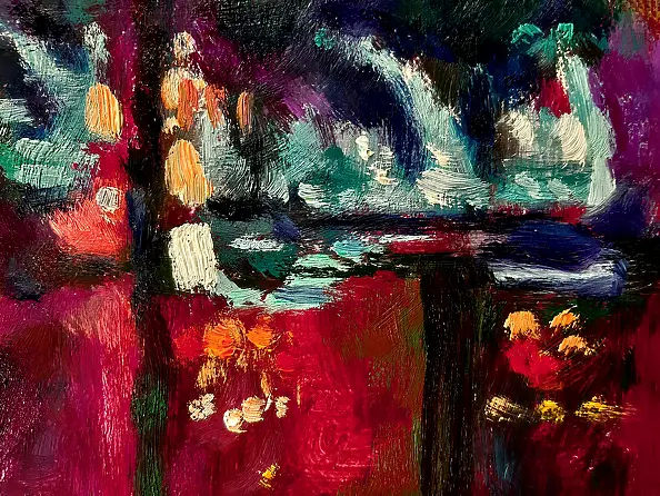 Barbara Gulbinowicz - Conversation in a cafe