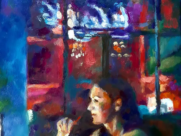Barbara Gulbinowicz - Conversation in a cafe