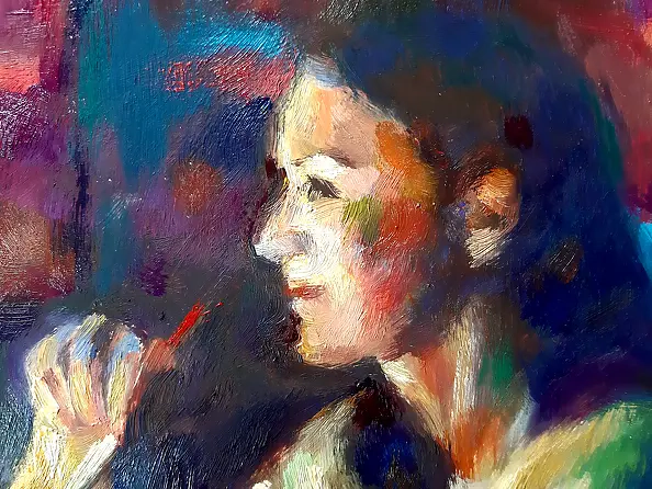 Barbara Gulbinowicz - Conversation in a cafe