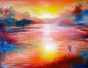 Włodzimierz Draczyński, Acqua rosa, Quadro a olio - tela, 50 x 40