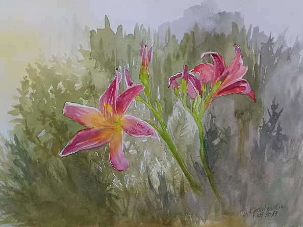 Dorota Kędzierska - Pink Lilies 2