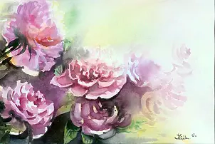 Zdzisław Rutkowski - Różowe piwonie