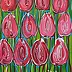 Edward Dwurnik - Pink tulips
