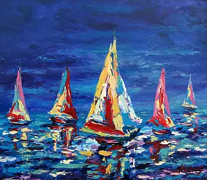 Jerzy Stachura - pink Ships