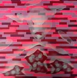 Joanna Jenczyk, розовый меня, Масляная картина, Акрилова картина - холст, 87 x 82