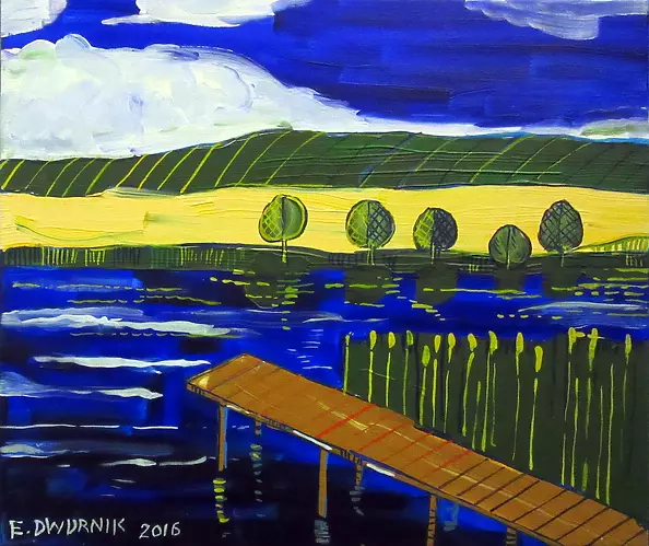 Edward Dwurnik - Różowy pomost