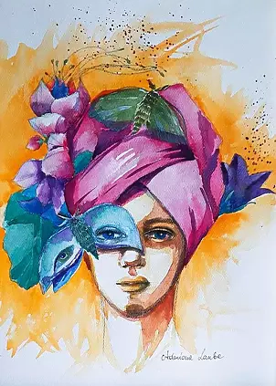 Adriana Laube - "Różowy turban"