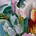Barbara Gulbinowicz, Tulipano aperto, Quadro a olio - tela, 110 x 120