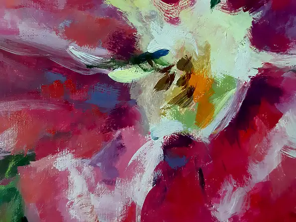 Barbara Gulbinowicz, Tulipano aperto, Quadro a olio - tela, 110 x 120