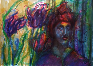 Marzena Salwowska - Roman redhead and tulips