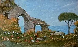 Giuseppe Sica - Ruiny na brzegu morza