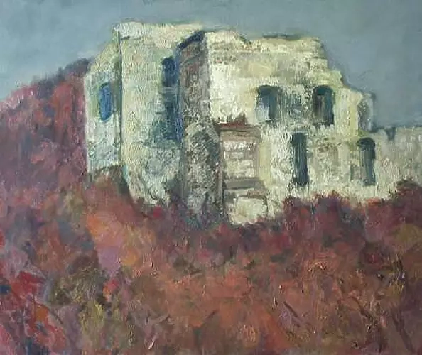 Anna Skowronek - Ruiny zamku obraz olejny na płótnie