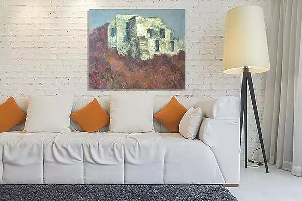 Anna Skowronek - Ruiny zamku obraz olejny na płótnie