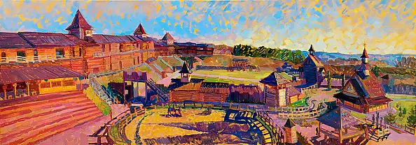 Anastasiia Kurkova, Ruś Kijowska, Obraz olejny - płótno, 158 x 80