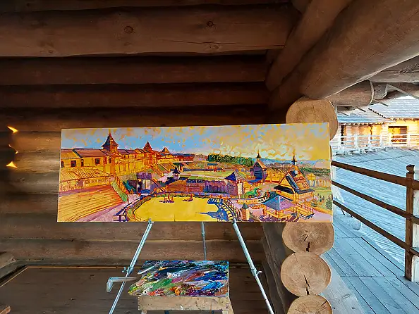 Anastasiia Kurkova, Ruś Kijowska, Obraz olejny - płótno, 158 x 80