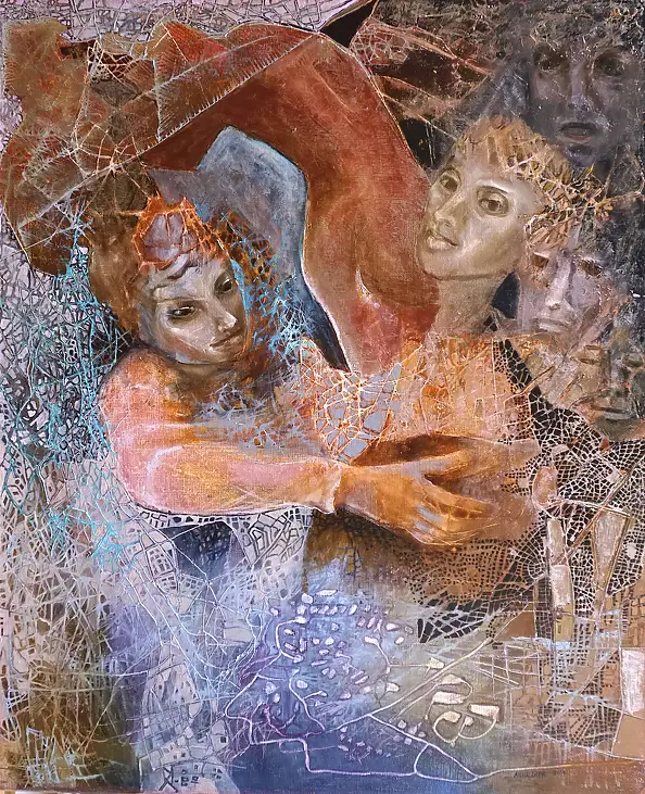 Anna Lupa Suchy, nixie, Quadro a olio - tela, 65 x 81