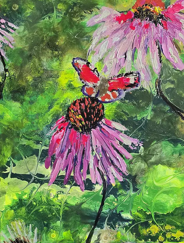 Ewa Mościszko, Rusalka na plotnie, Obraz akrylowy - , 40 x 50