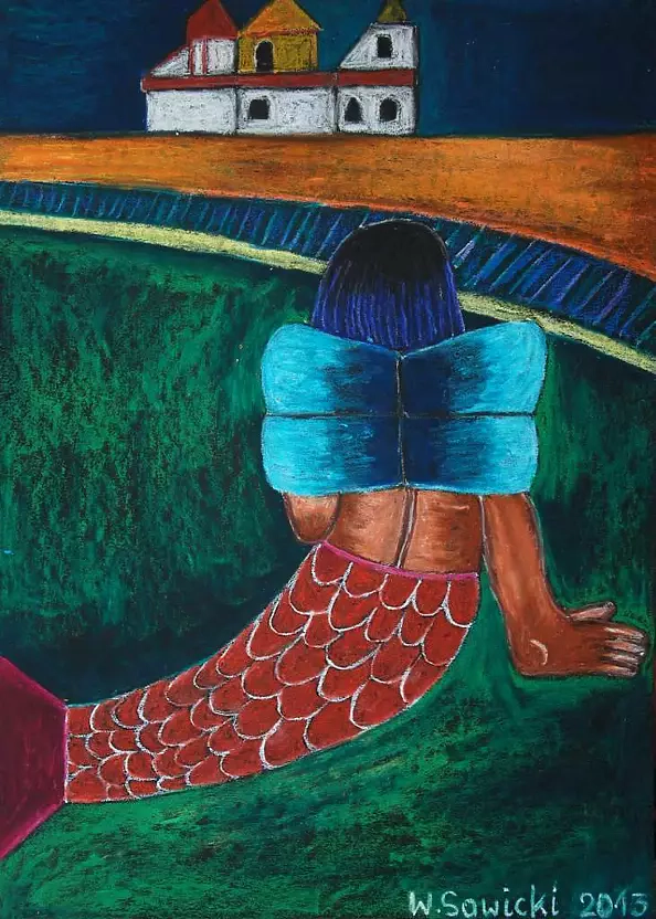Wiesław Sawicki - Mermaid with butterfly wings