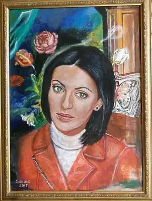   - Russian woman in a red jacket