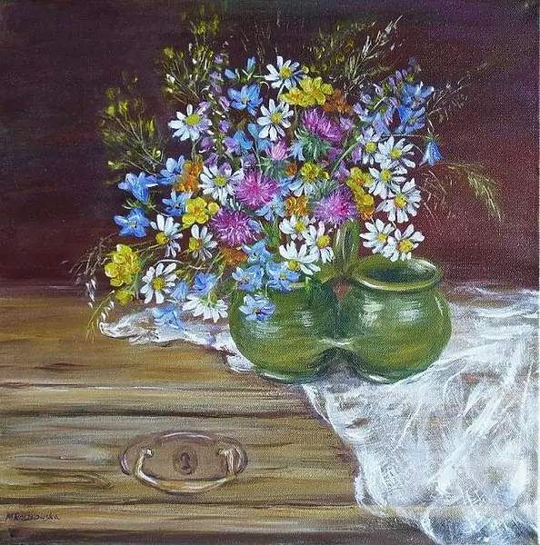 Maria Roszkowska - Rustykalny bukiet w dwojakach