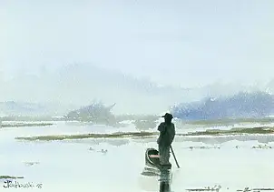 Zdzisław Rutkowski - Un pescatore nella pianura alluvionale della Biebrza