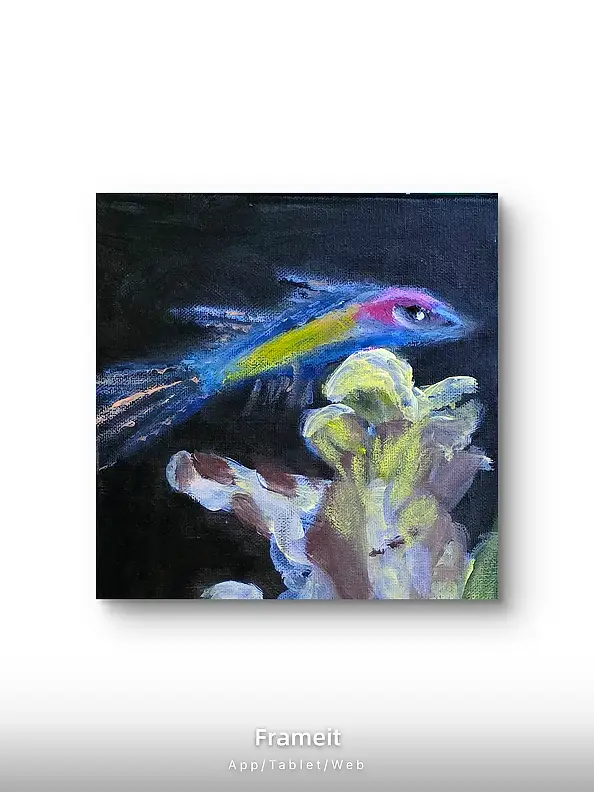 Krystyna Mościszko, Rybka, Obraz akrylowy - płótno, 30 x 30