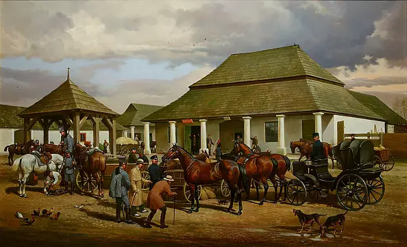 Andrzej Novak-Zemplinski - Rynek w Sławkowie 1915