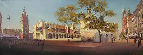 Marlena Łozińska - Market with a lantern.