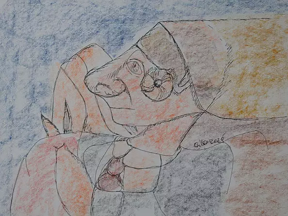 Krzysztof Bobrowski - Rysunek z czasów pandemii 9