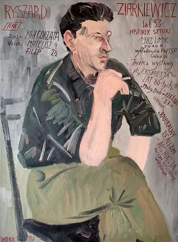 Edward Dwurnik - Ryszard Ziarkiewicz - OIL PAINTING - 1987