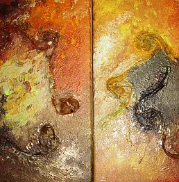 Alina Danielewicz - The rhythm of the earth - diptych