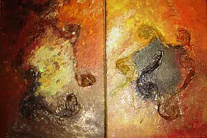   - The rhythm of the earth - diptych