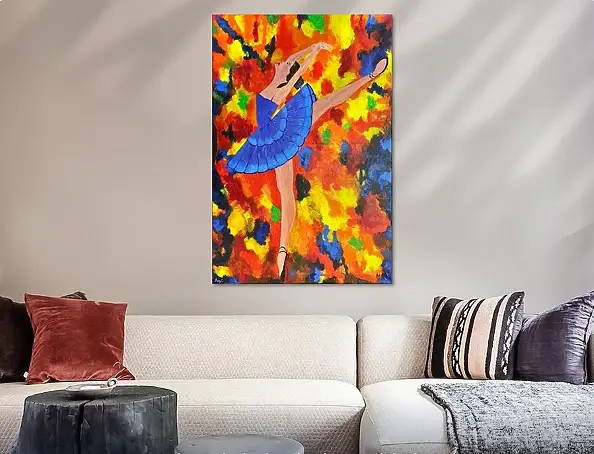 Maryam Gomizi, Rhythms of Fire – Mary G, Acrylic painting - canvas, 50 x 70