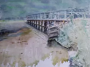 Zdzisław Rutkowski - Rzeka Czarna Hańcza - most w Sernetkach