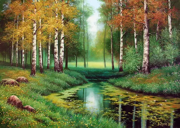 Vitali Rusko - The river in the forest.