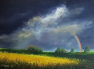 Karolina Majer - Champ de colza - paysage polonais