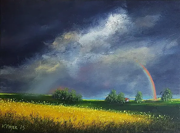 Karolina Majer - Champ de colza - paysage polonais