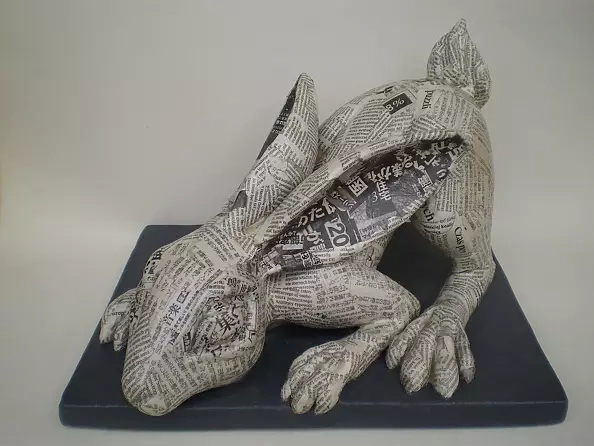 Dominika Rumińska - Sculpture Newspaper Rabbit Press
