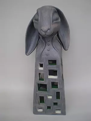  - Sculpture. Rabbit lamp