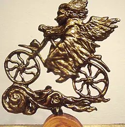 Krzysztof Śliwka - Sculpture of a cyclist angel