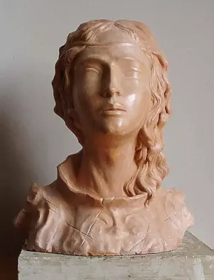 Krzysztof Śliwka - Scultura in ceramica "Testa antica"