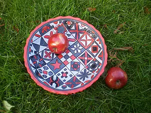   - Gray-red sculpture