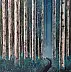 Dariusz Franciszek Różyc, SAKKAKU series ''Birches'', Acrylic painting - canvas, 20 x 30