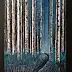 Dariusz Franciszek Różyc, SAKKAKU series ''Birches'', Acrylic painting - canvas, 20 x 30